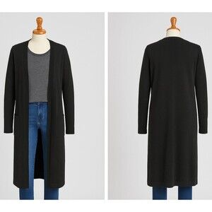 H. One Black Long Sleeve Open-Front Cardigan with Pockets – Women’s Size XS/TP